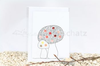 Pailletten-Pilz Karte, kleine Kreise – Bild 2