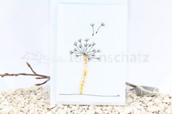 Pusteblume mit Perlenstängel Karte – Bild 3