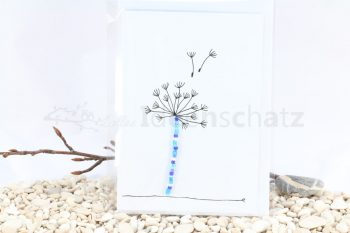 Pusteblume mit Perlenstängel Karte – Bild 4