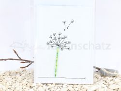 Pusteblume mit Perlenstängel Karte