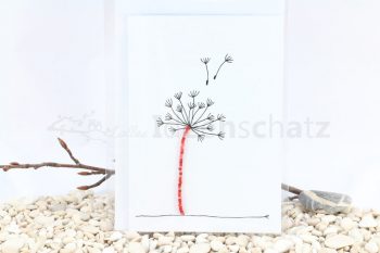 Pusteblume mit Perlenstängel Karte – Bild 2
