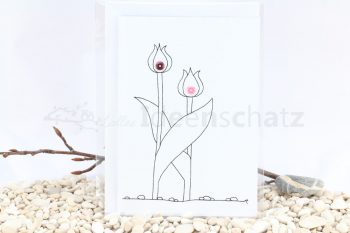 Pailletten-Tulpen-Paar Karte