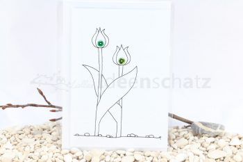 Pailletten-Tulpen-Paar Karte – Bild 4