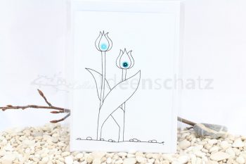 Pailletten-Tulpen-Paar Karte – Bild 2