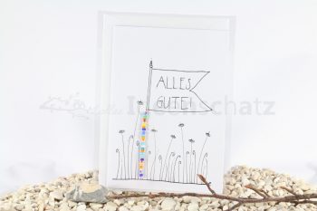 Karte Alles Gute-Fahne