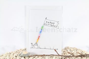 Karte Schnecke Happy Birthday