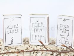 Zündholzschachteli mit Text