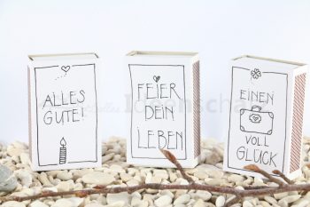Zündholzschachteli mit Text