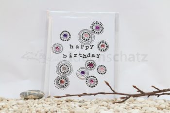 Karte Happy Birthday Kreise