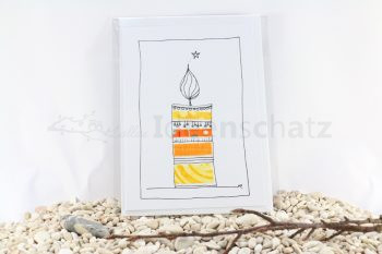 Karte Kerze mit Stoff – Bild 4