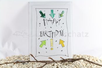 Karte Happy Birthday mit Stoff – Bild 3