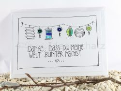 Karte bunte Welt
