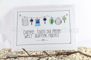 Karte bunte Welt