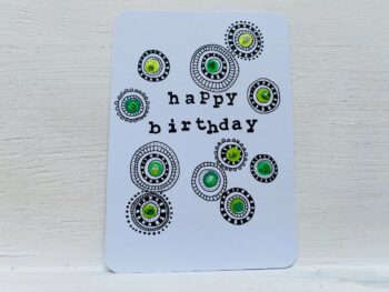 Postkarte Happy Birthday Kreise