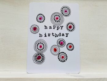 Postkarte Happy Birthday Kreise – Bild 4