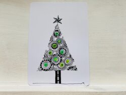 Postkarte Tanne mit Kreise