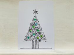 Postkarte Tanne mit Sternli