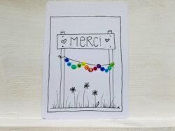 Postkarte Merci