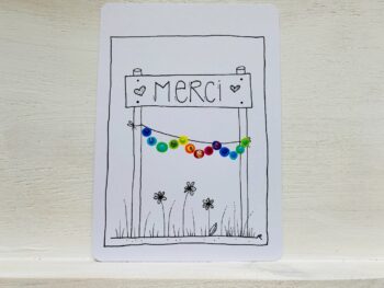 Postkarte Merci