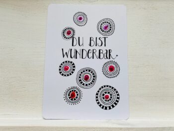 Postkarte Du bist wunderbar – Bild 3