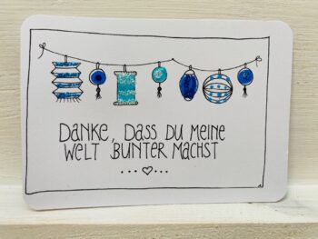 Postkarte Danke, dass du meine Welt bunter machst – Bild 6