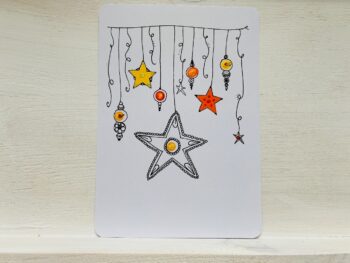 Postkarte Stern hängend mit Kreisli – Bild 6