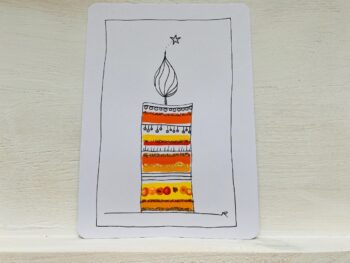 Postkarte Kerze
