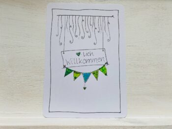 Postkarte Herzlich Willkommen – Bild 3