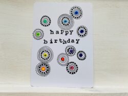Mini-Karte Happy Birthday Kreise