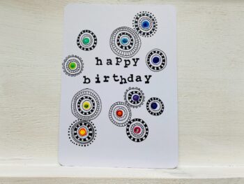 Postkarte Happy Birthday Kreise – Bild 2