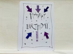 Postkarte Happy Birthday Pfeile