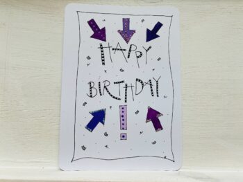 Postkarte Happy Birthday Pfeile