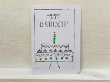 Mini-Karte Happy Birthday Torte – Bild 5
