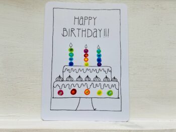 Postkarte Happy Birthday Torte