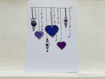 Postkarte Herzen hängend – Bild 6