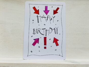 Postkarte Happy Birthday Pfeile – Bild 2
