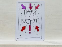 Mini-Karte Happy Birthday Pfeile