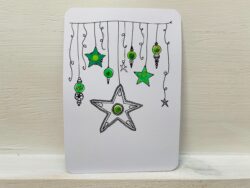 Mini-Karte Stern hängend mit Kreisli