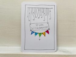 Mini-Karte Herzlich Willkommen