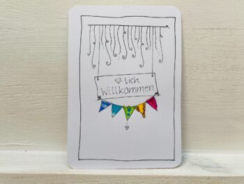 Mini-Karte Herzlich Willkommen