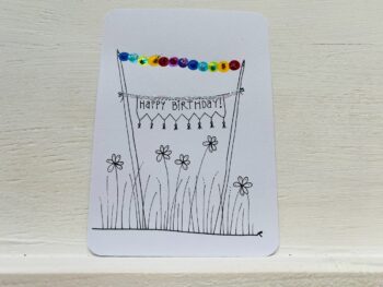 Postkarte Happy Birthday Wiese – Bild 3