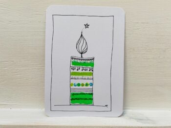 Mini-Karte Kerze