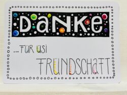 Mini-Karte Danke für üsi Fründschaft
