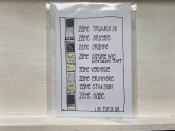 Karte Zäme truurig sii