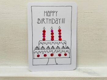 Postkarte Happy Birthday Torte – Bild 4