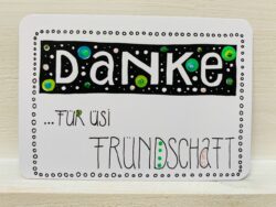 Postkarte Danke für üsi Fründschaft