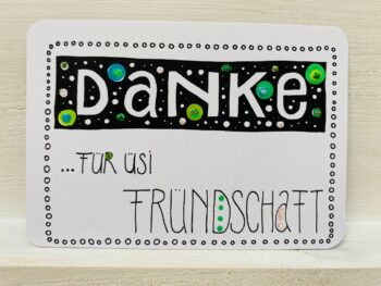 Postkarte Danke für üsi Fründschaft
