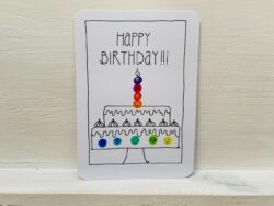 Mini-Karte Happy Birthday Torte
