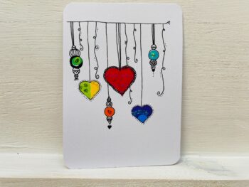 Postkarte Herzen hängend – Bild 4