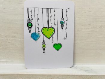 Postkarte Herzen hängend – Bild 3
